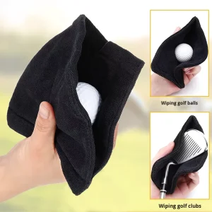 Microfiber Portable Golf Club Towel Small Size Printed Technics for Cleaning Golf Balls Men’s Sports Accessories