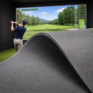 Mill Direct Custom 3.2M Width 3MM Thick Fire Rated Slient High Definition Indoor Golf Simulator Impact Screen Raw Material