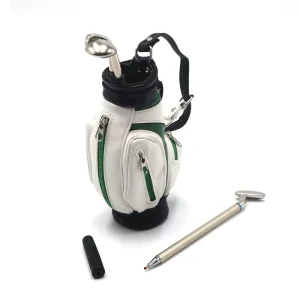 Mini Desktop Aluminum Alloy Golf Bag Pen Holder