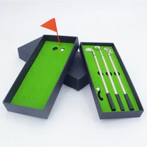 Mini Desktop Golf Gift Golf Ball Club Pen Box Set Game for Men Dad Boss Coworker Teen Boys