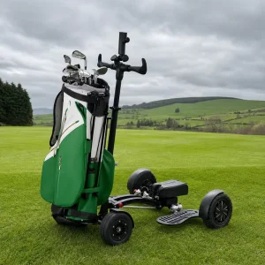Mini Folding Golf Electric Trolley Push Cart Lightweight Aluminium Golf Scooter 1600W Brushless Motor Lithium