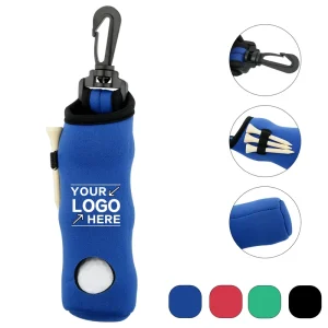 Mini Golf Ball and Tee Holder Clip On Accessories Bag