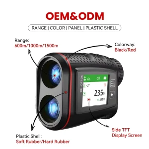 Mini Golf Binocular Laser Rangefinder Portable Golf Range Finder with Screen Outside Voice Broadcast