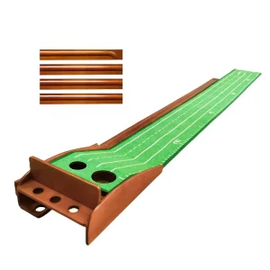 Mini Golf Putting Green Putting Mat Indoor & Outdoor with Ball Return