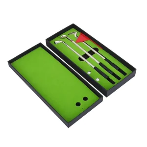 Mini Golf Set Golf Pen Mini Desktop Gifts Pen Game with Putter Green Golf Pens
