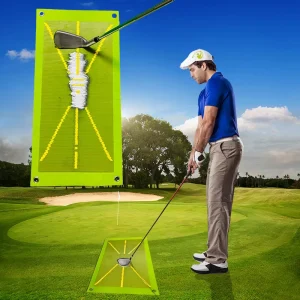 Mini Golf Training Mat New Swing Path Detection Track with Sequins Putting Green Golf Training Aids