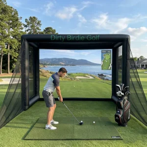 Mini Style Inflatable Golf Simulator Enclosure Practice Tent With Net
