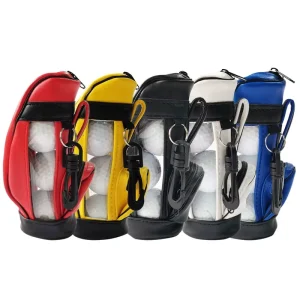 Mini Waterproof PU Leather Golf Bag with Waist Hanging Storage