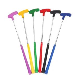 Miniature Golf Putter Right Handed with Multi Gauge Rubber Grip for Kids Multi Colored Golf Club