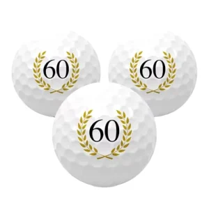 Model 003 Set 3 Tournament Golf Balls with Custom Logo Hardness 80-90 Logo Anniversary Birthday Gift Idea