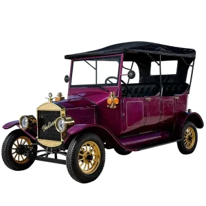 Model T Style Vintage Electric Golf Cart EEC Certified Golf Course Resort Shuttle Commercial Retro Golf Club Vehicle