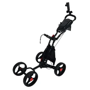Modern Lightweight Durable Manual 4 Wheel Aluminum Alloy Hand Pushed Golf Push Cart with 10KG Capacity