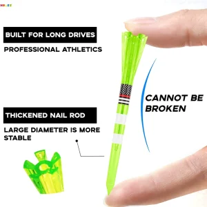 Modern PC Materials Transparent 3 Lines Printing 83mm Golf Tee Custom Plastic Professional Tees Golf Brand