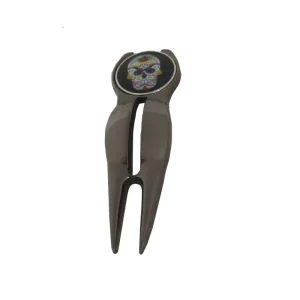 Modern Plated Golf Accessories Business Gift Set Divot Tool Marker Hat Clip Golf Tee Metal Fork Ball Label Stylish UV Printing
