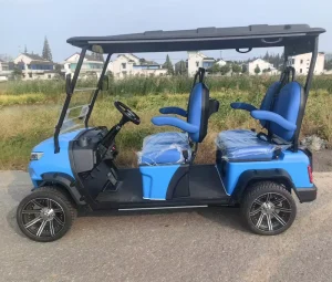 Modern Style 4 Seater Golf Cart Smooth Driving LSV with Bluetooth Music Player for Luxury Resorts and Private Communities
