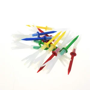 Multi Color Golf Plastic Tees 5 Prongs Design Durable Low Friction Golf Accessories for Beginners