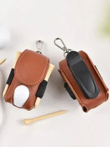 Multi Color PU Golf Accessory Bag with Belt Clip Durable Mini Golf Ball Holder Organizer for Men Women