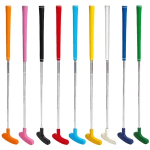 Multi Colored Steel Shaft Right Handed Lightweight Traditional Mallet Style Mini Golf Putter Clubs Rubber