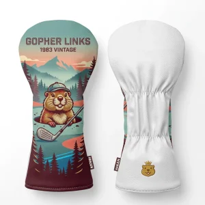 Multi Design Premium PU Leather Wood Headcover Embroidery Logo Golf Club Driver Head Cover for 460CC