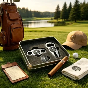 Multi Function Metal Golf Divot Repair Tool With Bottle Opener Brush Belt Clip And Magnet For Ball Marker
