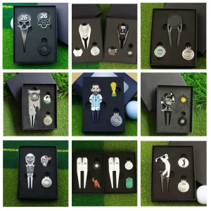 Multi Functional Golf Gift Set All in One Set Includes Ball Marker Hat Clip and Divot Tool Trendy Golf Gift for Golf Fans