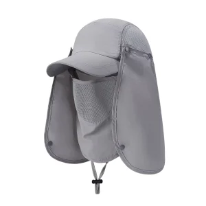 Multi functional Outdoor Sun Hat with Removable Face Neck Cover Breathable UV Protection Cap for Fishing Baseball Cap