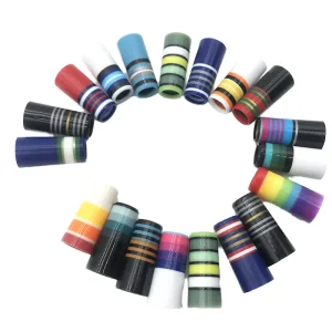 Multicolor Plastic Golf Club Shaft Ferrules Low MOQ 0.355 Inch Stripes Rings 9.1*30*14mm Fitting Parts Accessories