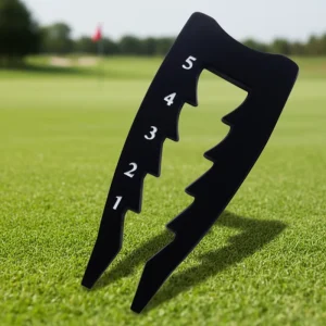 Multifunctional Zinc Alloy Fork Club Support Stand Golf Tees with Ball Tee Depth Length Limiter