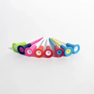 Multiple Color Golf Tees Custom Logo Durable Rubber Cushion Top Plastic Golf Tees