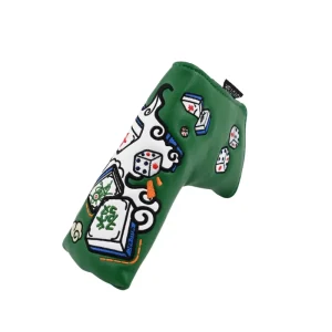 NRC Golf Putter Head Club Cover Customized Logo Waterproof PU Magnetic Blade Square Mallet Headcover Popular Printed Patterns