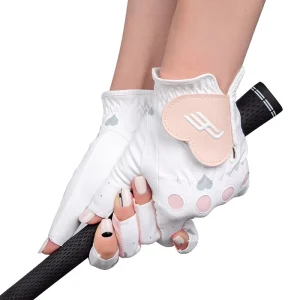 Nano Fabric Lady Golf Fingerless Gloves Breathable Non Slip Sports Gloves Lightweight & Flexible for Enhanced Grip