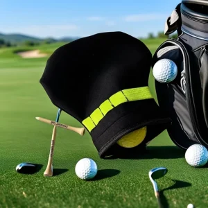 Neoprene Golf Ball Pouch Portable Mini Golf Tee Storage Bag with Fluorescent Elastic Band