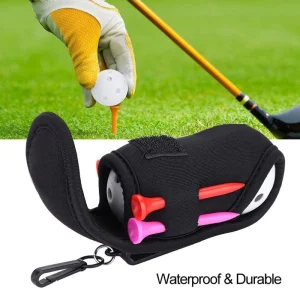 Neoprene Mini Golf Ball Holder Bag Portable Golf Accessories Pouch Quick Release Golf Ball Storage Holder