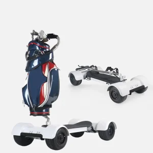 New 4 Wheel Golf Cart Trolley Electric Golf Trolley 1000W Large Lithium Battery for Sale