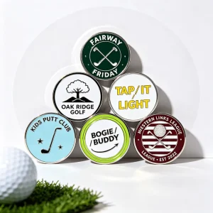 New Arrival Custom Color Personalised Golf Ball Marker Ball Marker Golf Copper Custom Enamel Golf Ball Marker