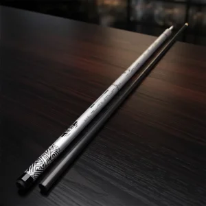New Arrival High Quality Black Billiard Cue Piano Finish Butt Sleeve Carbon Fiber Shaft Stainless Steel Joint Handmade 2 Piece