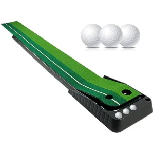 New Arrival Home Office Golf Training Aids Golf Putting Trainer Portable Golf Swing Mat With Auto Ball Return