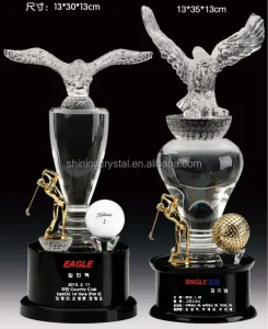 New Arrival Metal Eagle Crystal Trophy Award for Golf Events Other Crystal Crafts Product Category