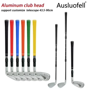 New Arrival Right Handed Golf Telescopic Club Cutting Rod Aluminum Alloy 3 Section Chipper Portable Practice Clubs