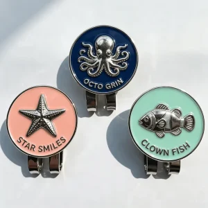 New Arrivals Sublimation Custom 3D Golf Ball Markers Poker Chip Ball Marker Golf Ball Markers Gold Coin
