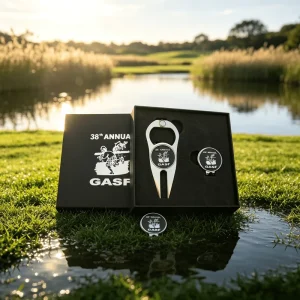 New Arrivals Sublimation Original Design Multi Shape White Personalized Golf Hat Clip Accessories Set