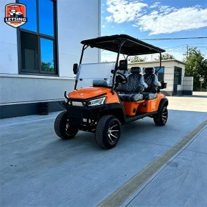New Design 4 Person Premium Golf Cart 4 Wheel Stable Sightseeing Vehicle with Full Accessories