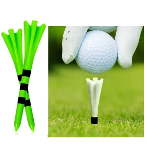 New Design 5 Claws Bulk Golf Tees 3 1 4 Inch Durable and Stable Plastic Tee Mix Color Golf Tee with Printing Ring