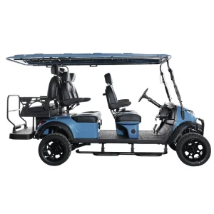 New Design 6 Seater Golf Carts Manufacturer 4 Wheel Lithium Battery Electric 4+2 Seat Hunting Buggy 48V/72V Electric Golf Cart