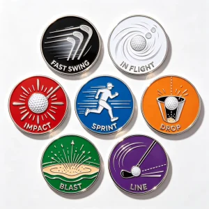 New Design Blank Golf Ball Marker Custom Ball Marker Golf Ball Marker Line Drawing Tool