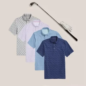 New Design Custom High Quality Polyester Spandex Elastic Quick Drying Fabric Breathable Knitted Golf Shirt