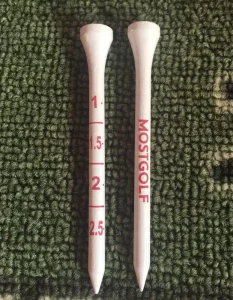 New Design Custom Print Golf Tees Colorized Depth Mark Plastic Biodegradable Golf Tees