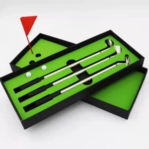 New Design Golf Pen Gift Box 3-Color Ballpoint Pen Golf Gift Mini Course Gift Set