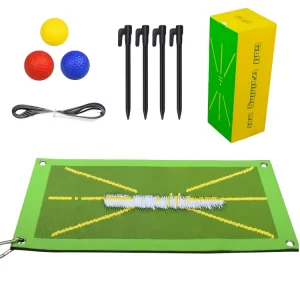 New Design Golf Swing Track Mat Mini Golf Training Mat Swing Detection Batting Sequin Track Detection Mat Golf Training Aids