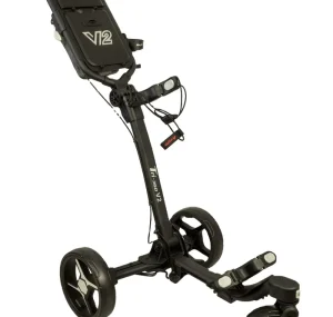 New Design Lightweight Hand Push Golf Trolley 3 wheel Foldable Golf Cart with Big Consoles